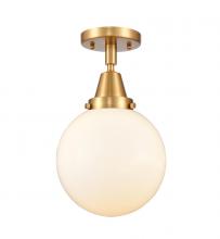  447-1C-SG-G201-8 - Beacon - 1 Light - 8 inch - Satin Gold - Flush Mount