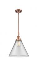  447-1S-AC-G42-L - Cone - 1 Light - 12 inch - Antique Copper - Mini Pendant