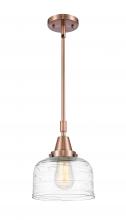  447-1S-AC-G713 - Bell - 1 Light - 8 inch - Antique Copper - Mini Pendant