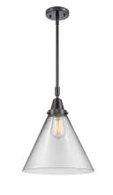  447-1S-BK-G42-L - Cone - 1 Light - 12 inch - Matte Black - Mini Pendant