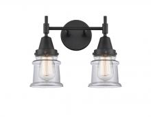  447-2W-BK-G182S - Canton - 2 Light - 14 inch - Matte Black - Bath Vanity Light