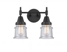  447-2W-BK-G184S - Canton - 2 Light - 14 inch - Matte Black - Bath Vanity Light