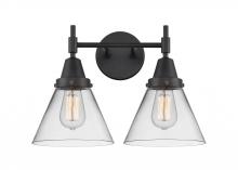  447-2W-BK-G42 - Cone - 2 Light - 17 inch - Matte Black - Bath Vanity Light