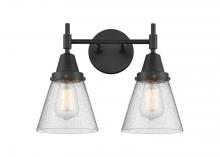  447-2W-BK-G64 - Cone - 2 Light - 15 inch - Matte Black - Bath Vanity Light