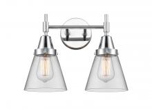  447-2W-PC-G62 - Cone - 2 Light - 15 inch - Polished Chrome - Bath Vanity Light