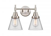  447-2W-SN-G62 - Cone - 2 Light - 15 inch - Satin Nickel - Bath Vanity Light