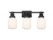  472-3W-TBK-G472-6WH - Somers - 3 Light - 24 inch - Textured Black - Bath Vanity Light