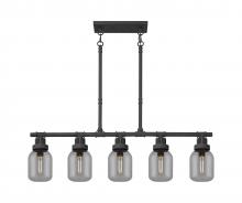  472-5I-TBK-G472-6SM - Somers - 5 Light - 43 inch - Textured Black - Linear Pendant