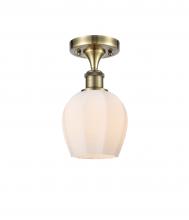  516-1C-AB-G461-6 - Norfolk - 1 Light - 6 inch - Antique Brass - Semi-Flush Mount