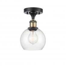 Innovations Lighting 516-1C-BAB-G122-6 - Athens - 1 Light - 6 inch - Black Antique Brass - Semi-Flush Mount