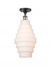 Innovations Lighting 516-1C-BAB-G671-8 - Cascade - 1 Light - 8 inch - Black Antique Brass - Semi-Flush Mount