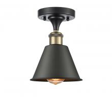  516-1C-BAB-M8 - Smithfield - 1 Light - 7 inch - Black Antique Brass - Semi-Flush Mount