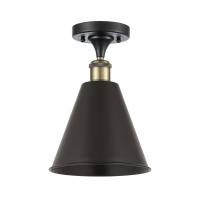  516-1C-BAB-MBC-8-BK - Berkshire - 1 Light - 8 inch - Black Antique Brass - Semi-Flush Mount