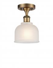  516-1C-BB-G411 - Dayton - 1 Light - 6 inch - Brushed Brass - Semi-Flush Mount