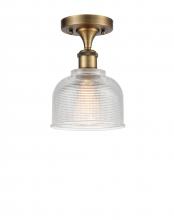  516-1C-BB-G412 - Dayton - 1 Light - 6 inch - Brushed Brass - Semi-Flush Mount