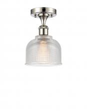  516-1C-PN-G412 - Dayton - 1 Light - 6 inch - Polished Nickel - Semi-Flush Mount