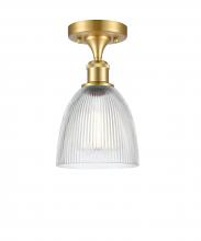  516-1C-SG-G382 - Castile - 1 Light - 6 inch - Satin Gold - Semi-Flush Mount