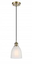  516-1P-AB-G441 - Brookfield - 1 Light - 6 inch - Antique Brass - Cord hung - Mini Pendant