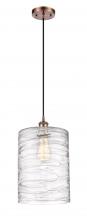  516-1P-AC-G1113-L - Cobbleskill - 1 Light - 9 inch - Antique Copper - Cord hung - Mini Pendant