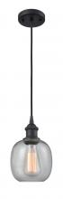  516-1P-BK-G104 - Belfast - 1 Light - 6 inch - Matte Black - Cord hung - Mini Pendant