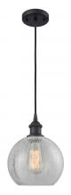  516-1P-BK-G125 - Athens - 1 Light - 8 inch - Matte Black - Cord hung - Mini Pendant