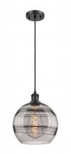  516-1P-BK-G556-10SM - Rochester - 1 Light - 10 inch - Matte Black - Cord hung - Mini Pendant