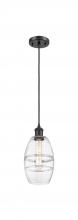  516-1P-BK-G557-6CL - Vaz - 1 Light - 6 inch - Matte Black - Cord hung - Mini Pendant