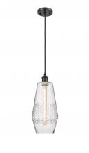  516-1P-BK-G684-7 - Windham - 1 Light - 7 inch - Matte Black - Cord hung - Mini Pendant