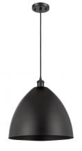  516-1P-BK-MBD-16-BK - Bristol - 1 Light - 16 inch - Matte Black - Cord hung - Mini Pendant