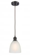  516-1P-OB-G381 - Castile - 1 Light - 6 inch - Oil Rubbed Bronze - Cord hung - Mini Pendant