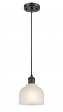  516-1P-OB-G411 - Dayton - 1 Light - 6 inch - Oil Rubbed Bronze - Cord hung - Mini Pendant