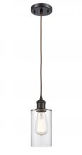  516-1P-OB-G802 - Clymer - 1 Light - 4 inch - Oil Rubbed Bronze - Cord hung - Mini Pendant