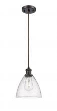  516-1P-OB-GBD-754 - Bristol - 1 Light - 8 inch - Oil Rubbed Bronze - Cord hung - Mini Pendant