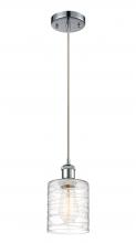  516-1P-PC-G1113 - Cobbleskill - 1 Light - 5 inch - Polished Chrome - Cord hung - Mini Pendant