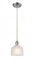  516-1P-PC-G411 - Dayton - 1 Light - 6 inch - Polished Chrome - Cord hung - Mini Pendant