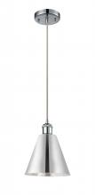  516-1P-PC-MBC-8-PC - Berkshire - 1 Light - 8 inch - Polished Chrome - Cord hung - Mini Pendant