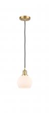 Innovations Lighting 516-1P-SG-G121-6 - Athens - 1 Light - 6 inch - Satin Gold - Cord hung - Mini Pendant