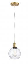  516-1P-SG-G362 - Waverly - 1 Light - 6 inch - Satin Gold - Cord hung - Mini Pendant