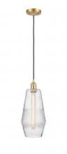  516-1P-SG-G684-7 - Windham - 1 Light - 7 inch - Satin Gold - Cord hung - Mini Pendant