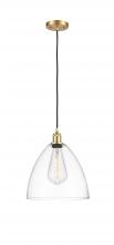  516-1P-SG-GBD-122-LED - Bristol - 1 Light - 12 inch - Satin Gold - Cord hung - Mini Pendant