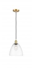 Innovations Lighting 516-1P-SG-GBD-92 - Bristol - 1 Light - 9 inch - Satin Gold - Cord hung - Mini Pendant