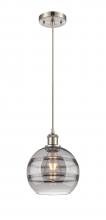  516-1P-SN-G556-8SM - Rochester - 1 Light - 8 inch - Brushed Satin Nickel - Cord hung - Mini Pendant