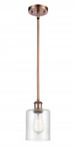  516-1S-AC-G112 - Cobbleskill - 1 Light - 5 inch - Antique Copper - Mini Pendant