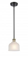  516-1S-BAB-G411 - Dayton - 1 Light - 6 inch - Black Antique Brass - Mini Pendant