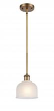  516-1S-BB-G411 - Dayton - 1 Light - 6 inch - Brushed Brass - Mini Pendant