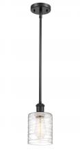  516-1S-BK-G1113 - Cobbleskill - 1 Light - 5 inch - Matte Black - Mini Pendant