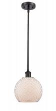  516-1S-OB-G121-8CSN - Farmhouse Chicken Wire - 1 Light - 8 inch - Oil Rubbed Bronze - Mini Pendant