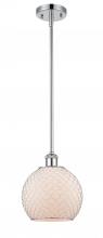  516-1S-PC-G121-8CSN - Farmhouse Chicken Wire - 1 Light - 8 inch - Polished Chrome - Mini Pendant