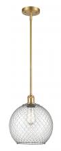  516-1S-SG-G122-10CSN - Farmhouse Chicken Wire - 1 Light - 10 inch - Satin Gold - Mini Pendant