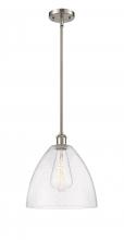  516-1S-SN-GBD-124 - Bristol - 1 Light - 12 inch - Brushed Satin Nickel - Mini Pendant